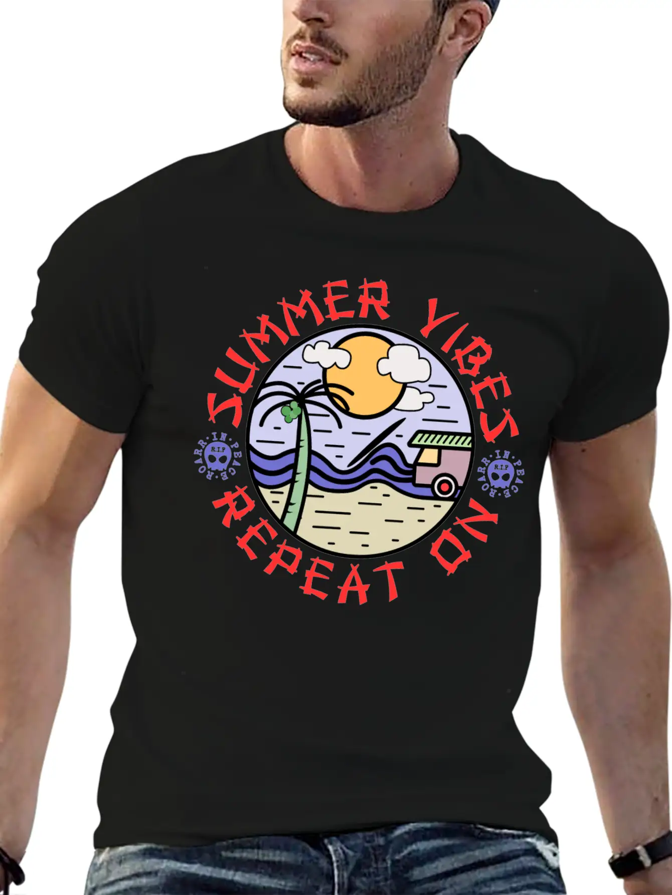 Summer Vibes Modern Fit Casual T-Shirt – Clean And Versatile Design