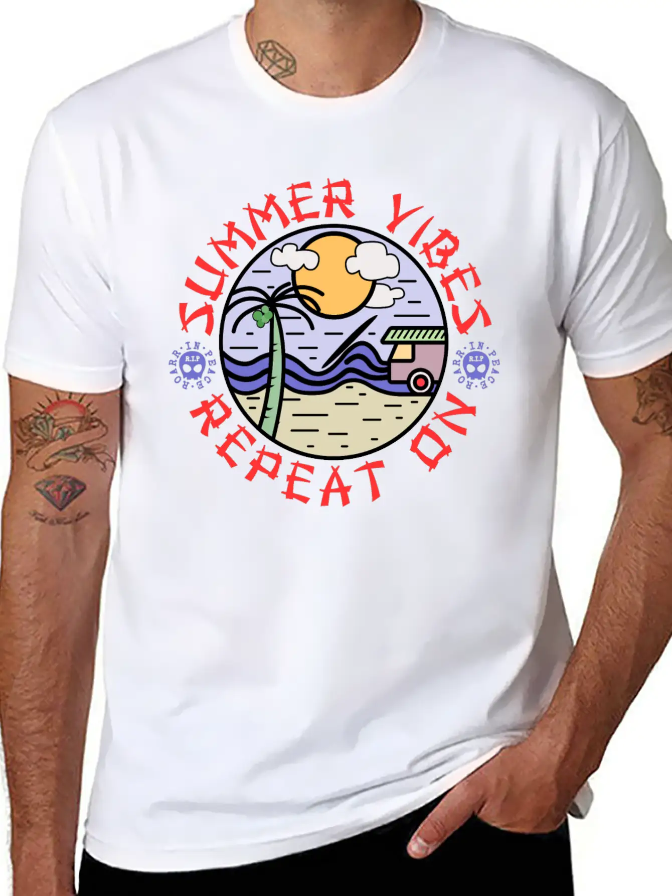 Summer Vibes Modern Fit Casual T-Shirt – Clean And Versatile Design