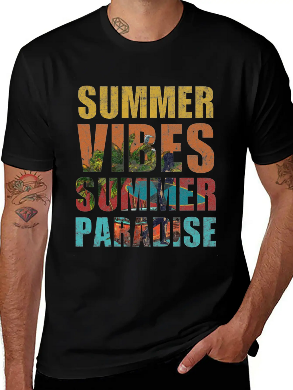 Summer Vibes Summer Paradise Relaxed Everyday Tee – Lightweight And Durable Cotton