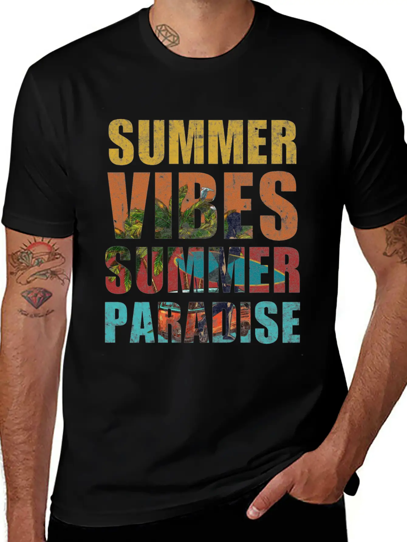 Summer Vibes Summer Paradise Relaxed Everyday Tee – Lightweight And Durable Cotton