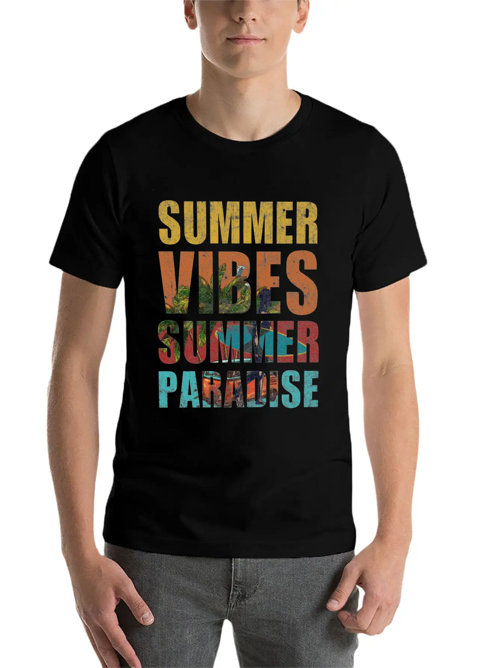 Summer Vibes Summer Paradise Relaxed Everyday Tee – Lightweight And Durable Cotton