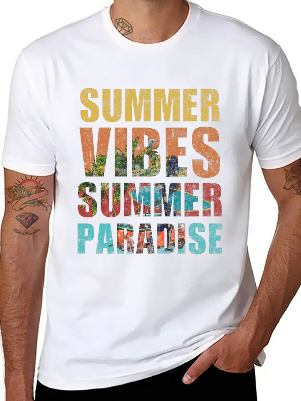 Summer Vibes Summer Paradise Relaxed Everyday Tee – Lightweight And Durable Cotton