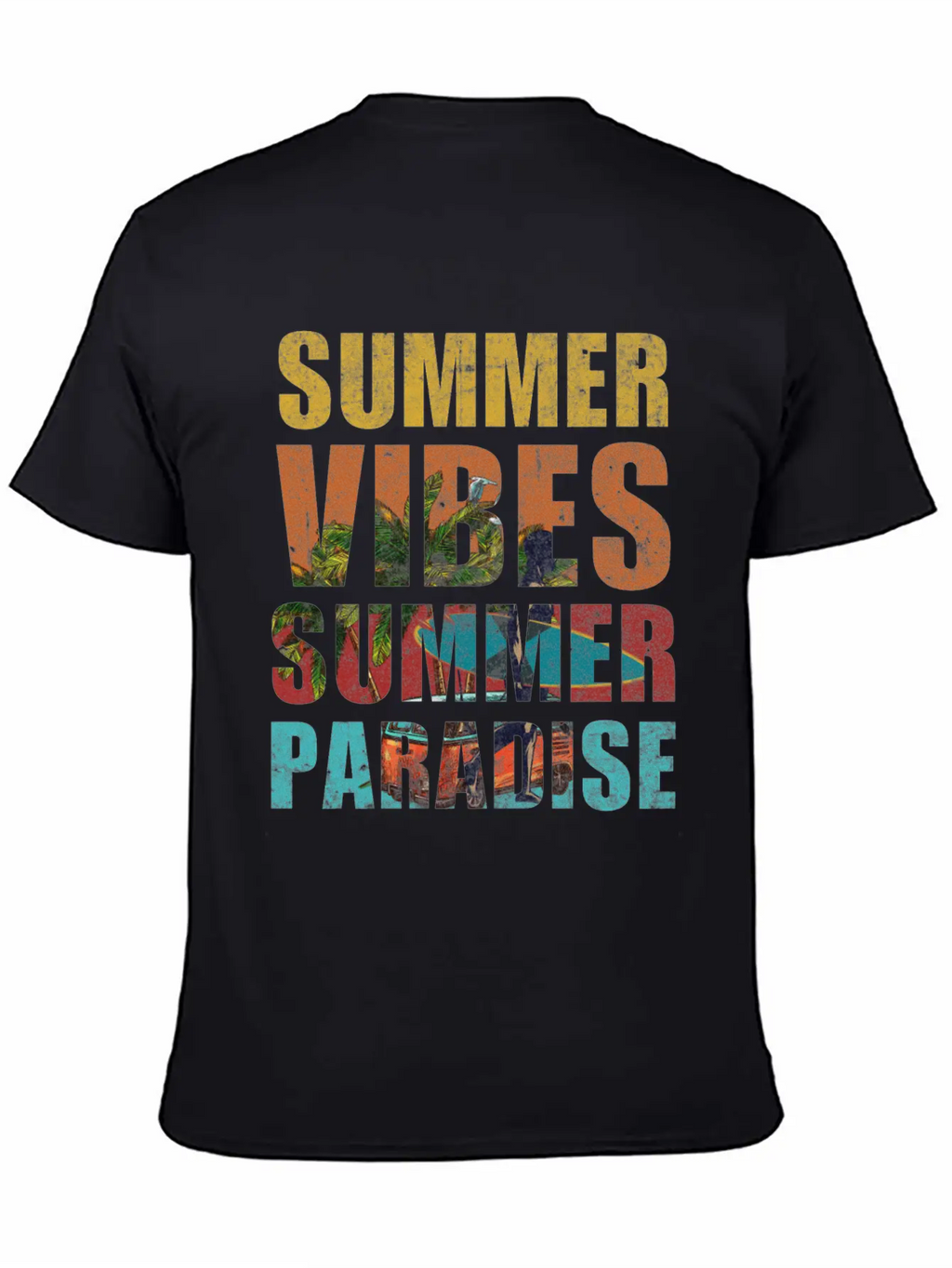 Summer Vibes Summer Paradise Relaxed Everyday Tee – Lightweight And Durable Cotton