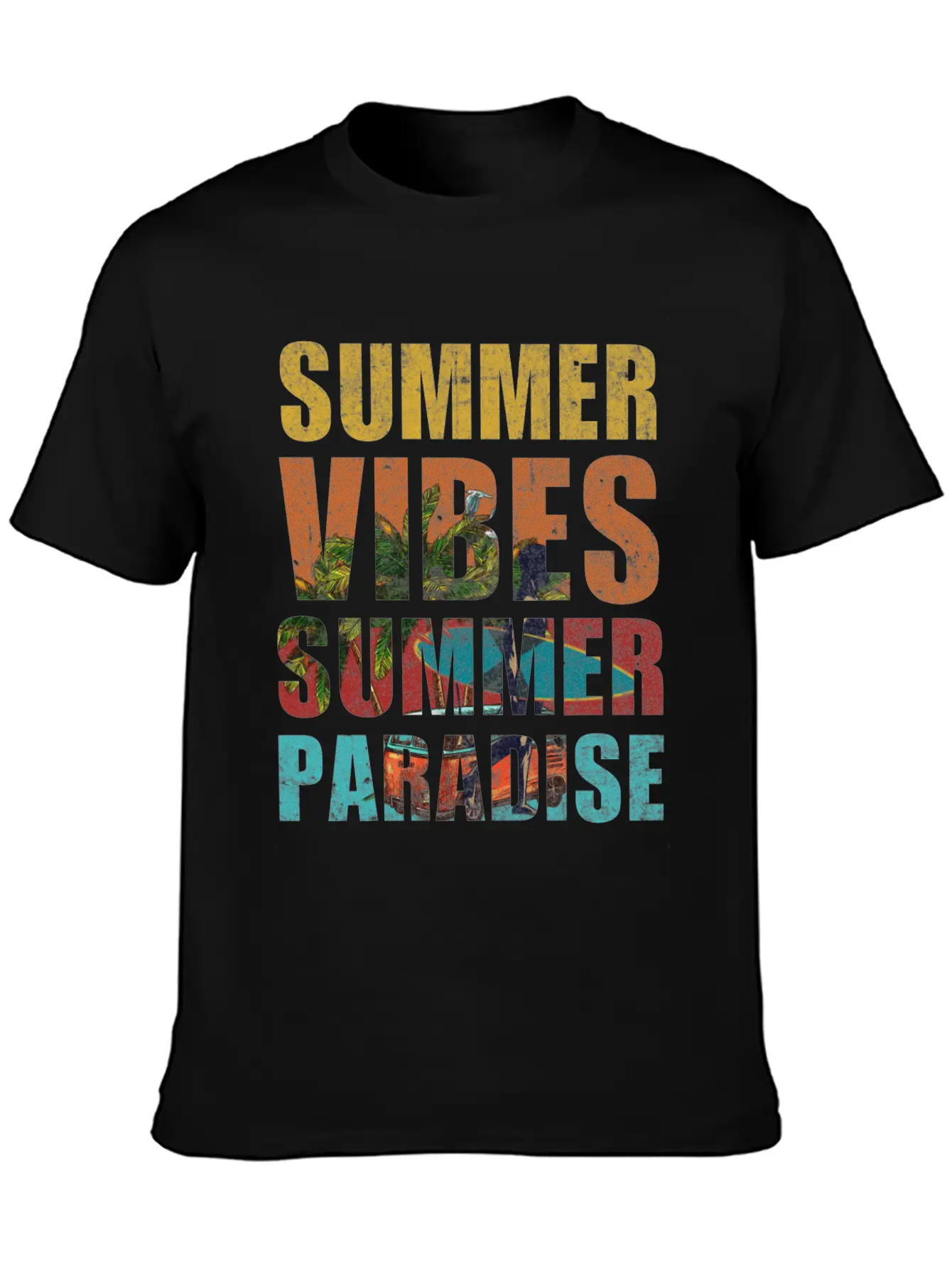 Summer Vibes Summer Paradise Relaxed Everyday Tee – Lightweight And Durable Cotton
