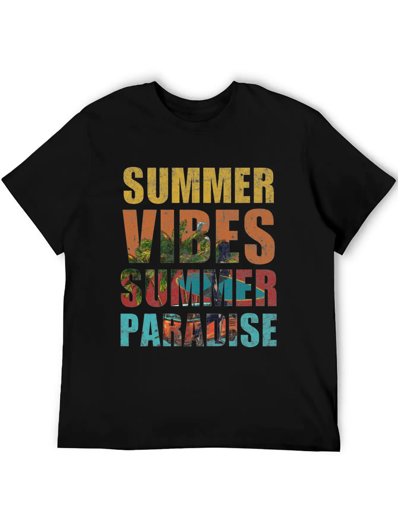 Summer Vibes Summer Paradise Relaxed Everyday Tee – Lightweight And Durable Cotton