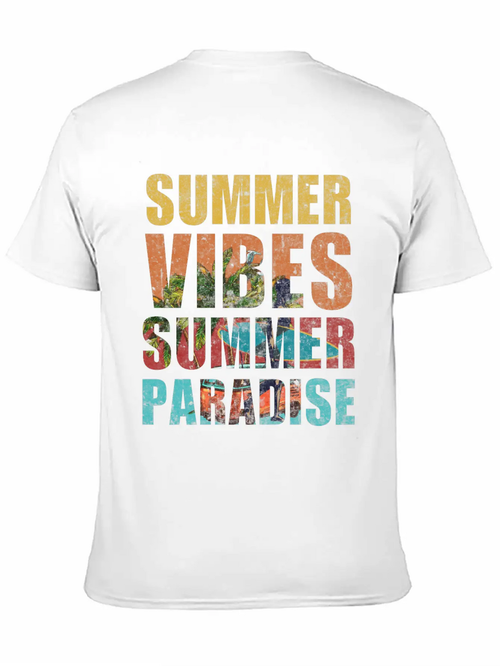 Summer Vibes Summer Paradise Relaxed Everyday Tee – Lightweight And Durable Cotton
