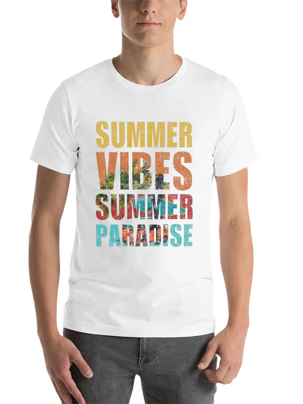Summer Vibes Summer Paradise Relaxed Everyday Tee – Lightweight And Durable Cotton