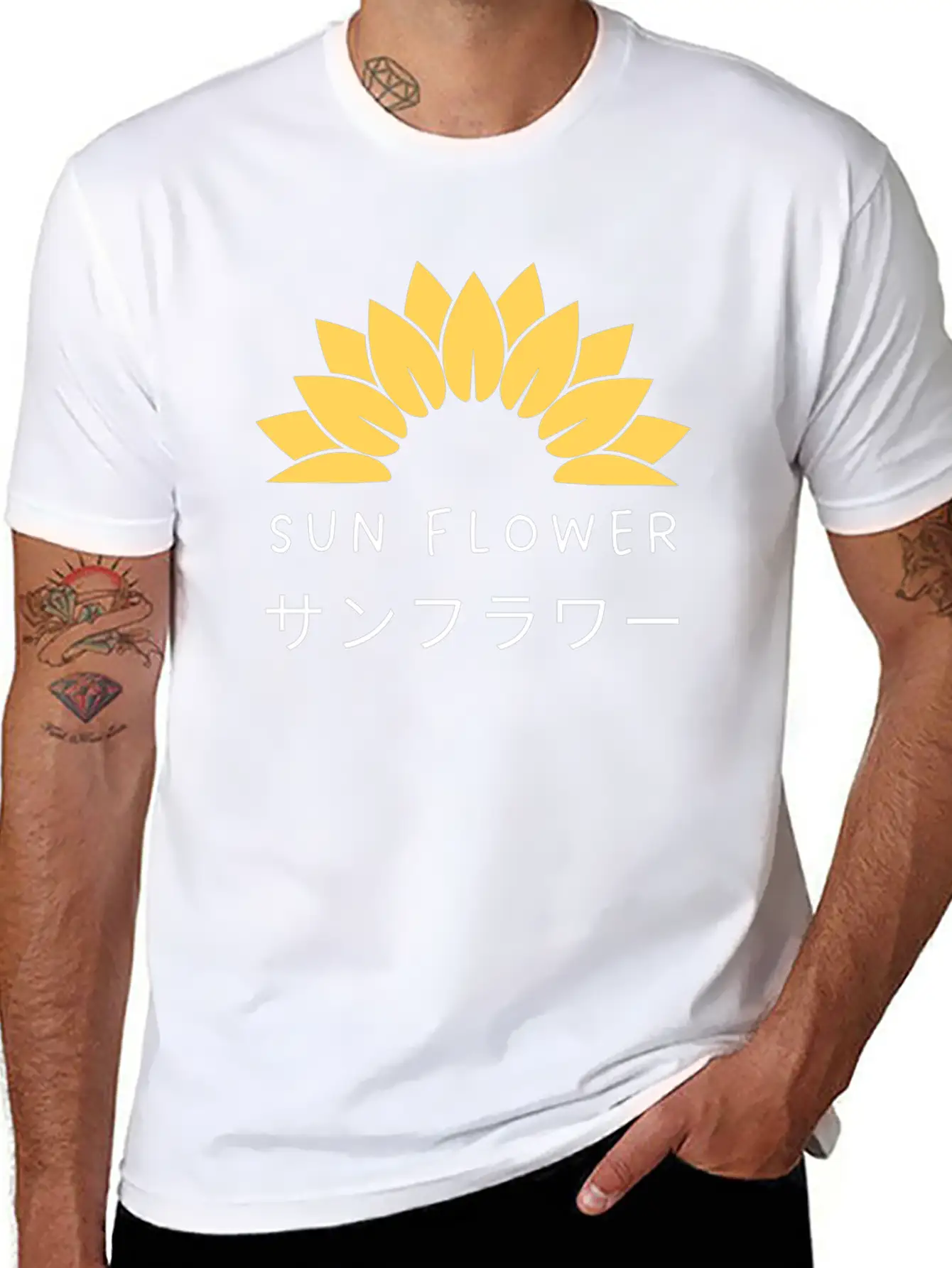 Sun Flower Stylish Everyday T-Shirt – Unisex Basic Cotton Tee