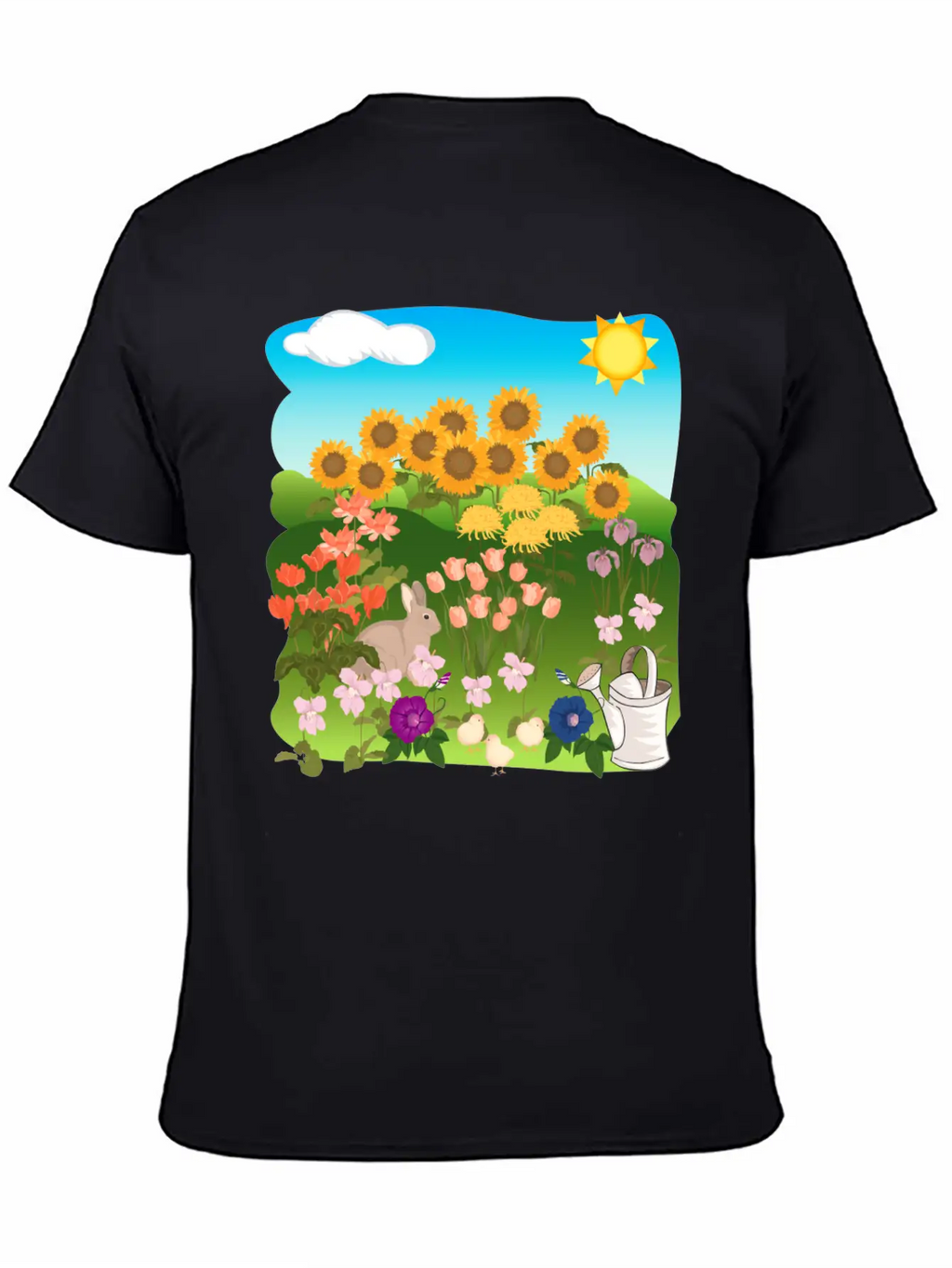 Sun Flowers Sonnenblumen Sommer Summe Hase Relaxed Everyday Tee – Lightweight And Durable Cotton