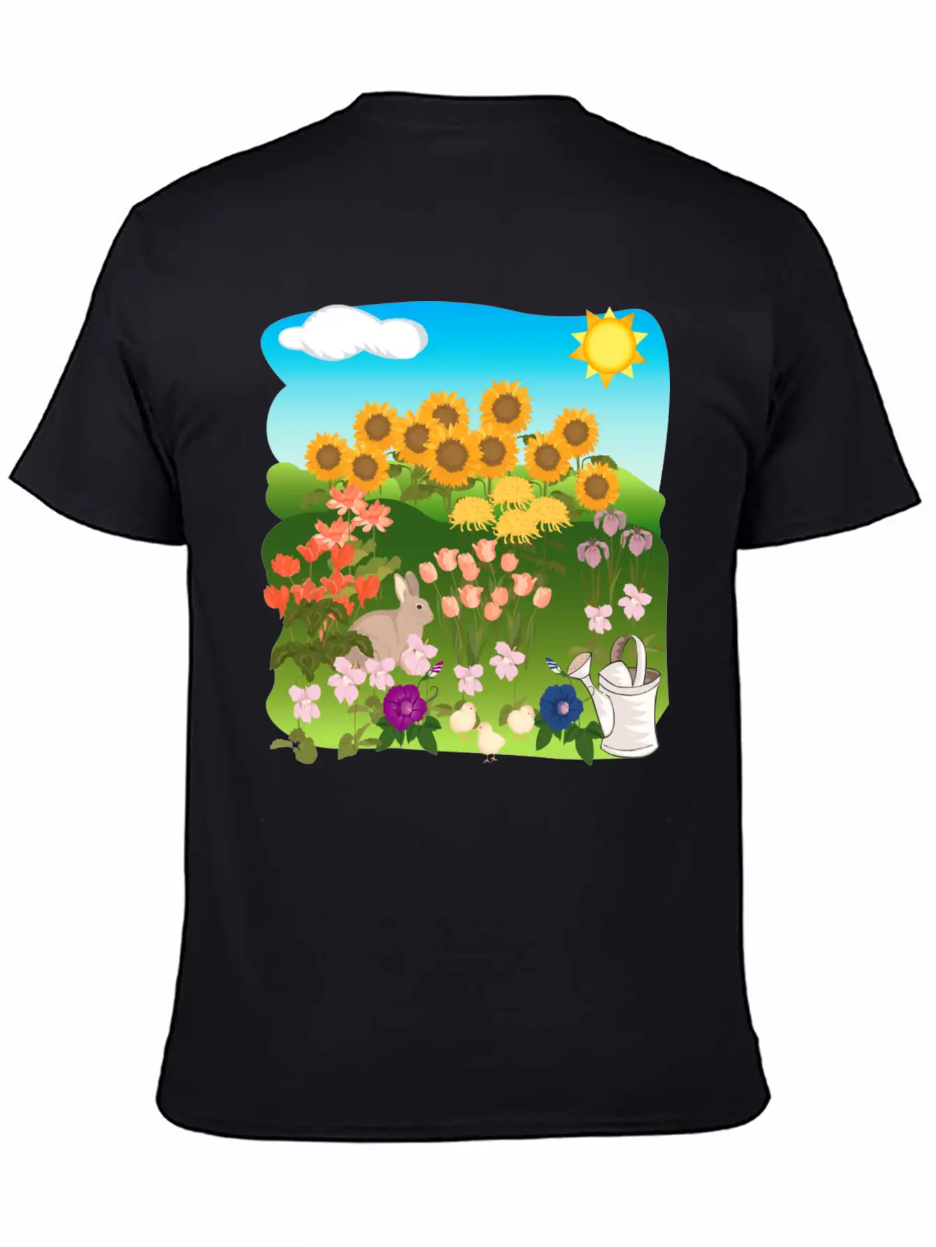 Sun Flowers Sonnenblumen Sommer Summe Hase Relaxed Everyday Tee – Lightweight And Durable Cotton