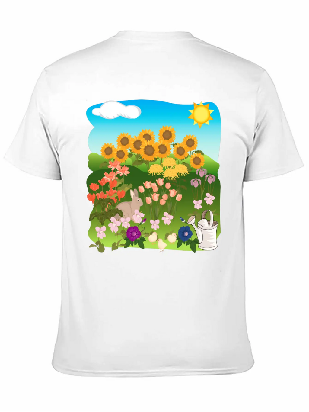 Sun Flowers Sonnenblumen Sommer Summe Hase Relaxed Everyday Tee – Lightweight And Durable Cotton