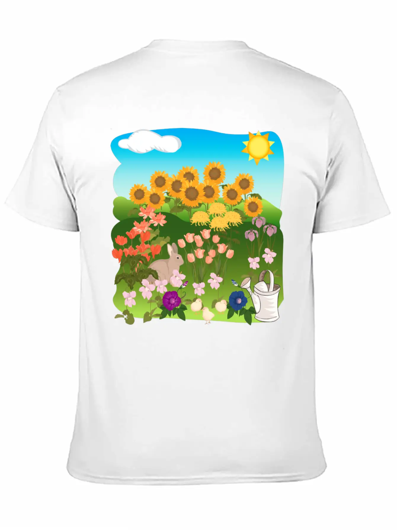 Sun Flowers Sonnenblumen Sommer Summe Hase Relaxed Everyday Tee – Lightweight And Durable Cotton