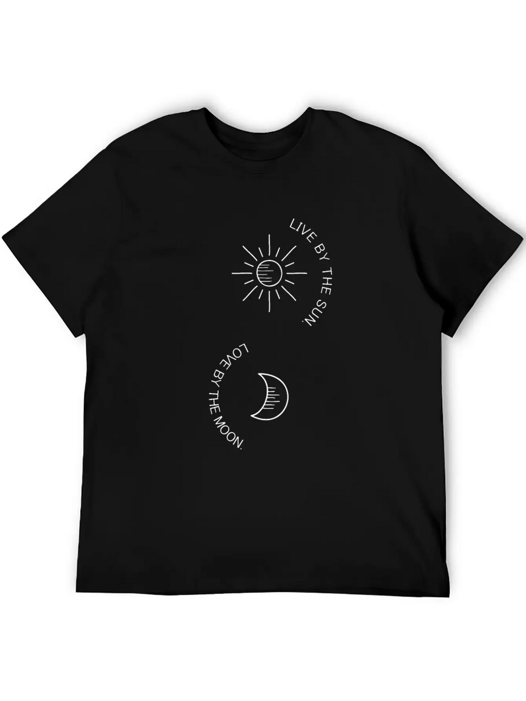 Sun Moon Stars Sunshine Moonlight Life Basic Graphic T-Shirt – Daily Comfort In Soft Cotton