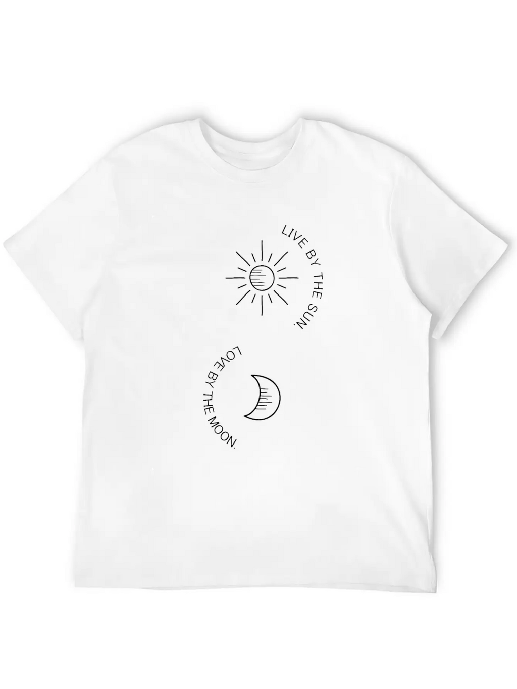 Sun Moon Stars Sunshine Moonlight Life Basic Graphic T-Shirt – Daily Comfort In Soft Cotton