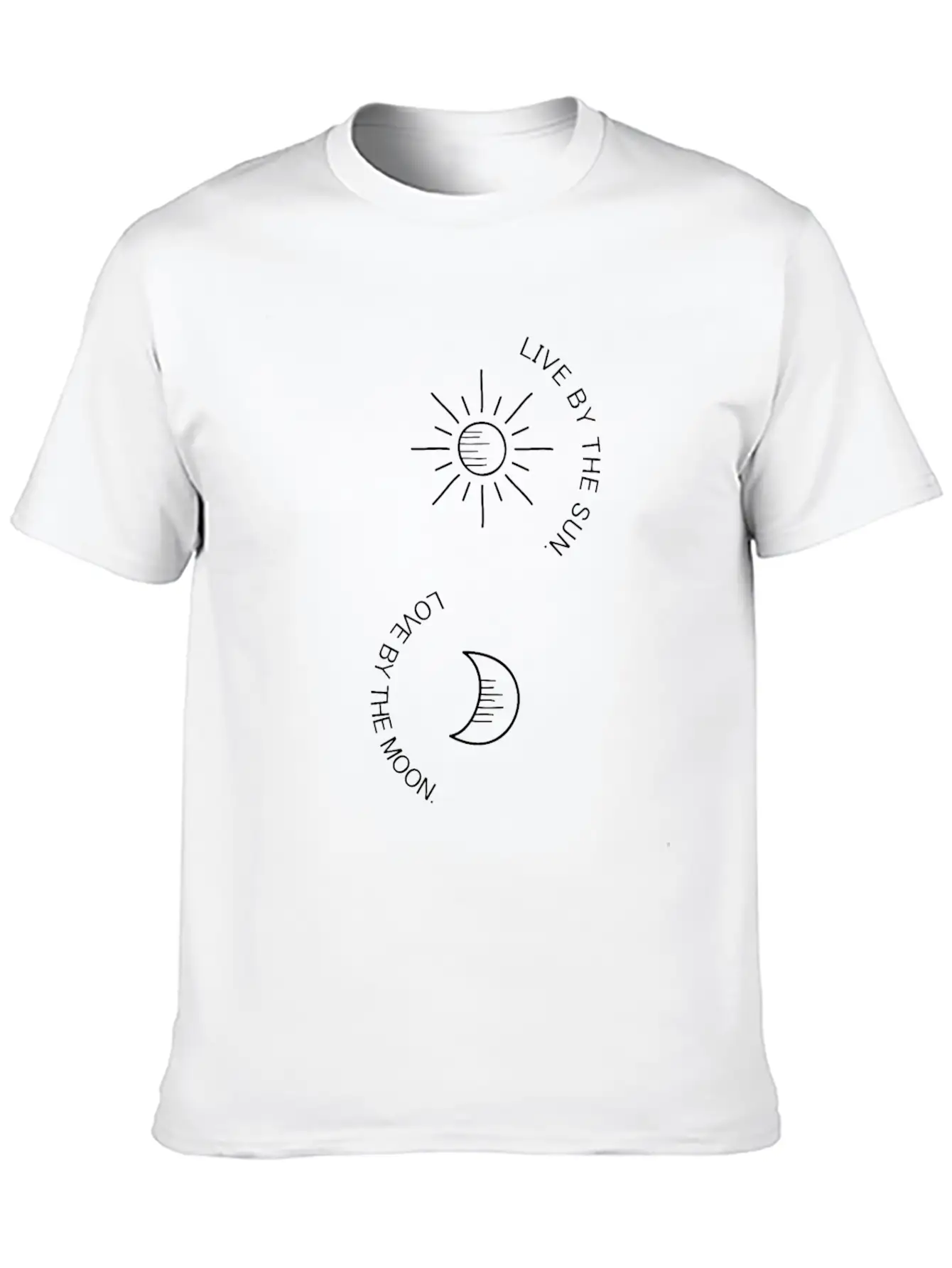 Sun Moon Stars Sunshine Moonlight Life Basic Graphic T-Shirt – Daily Comfort In Soft Cotton