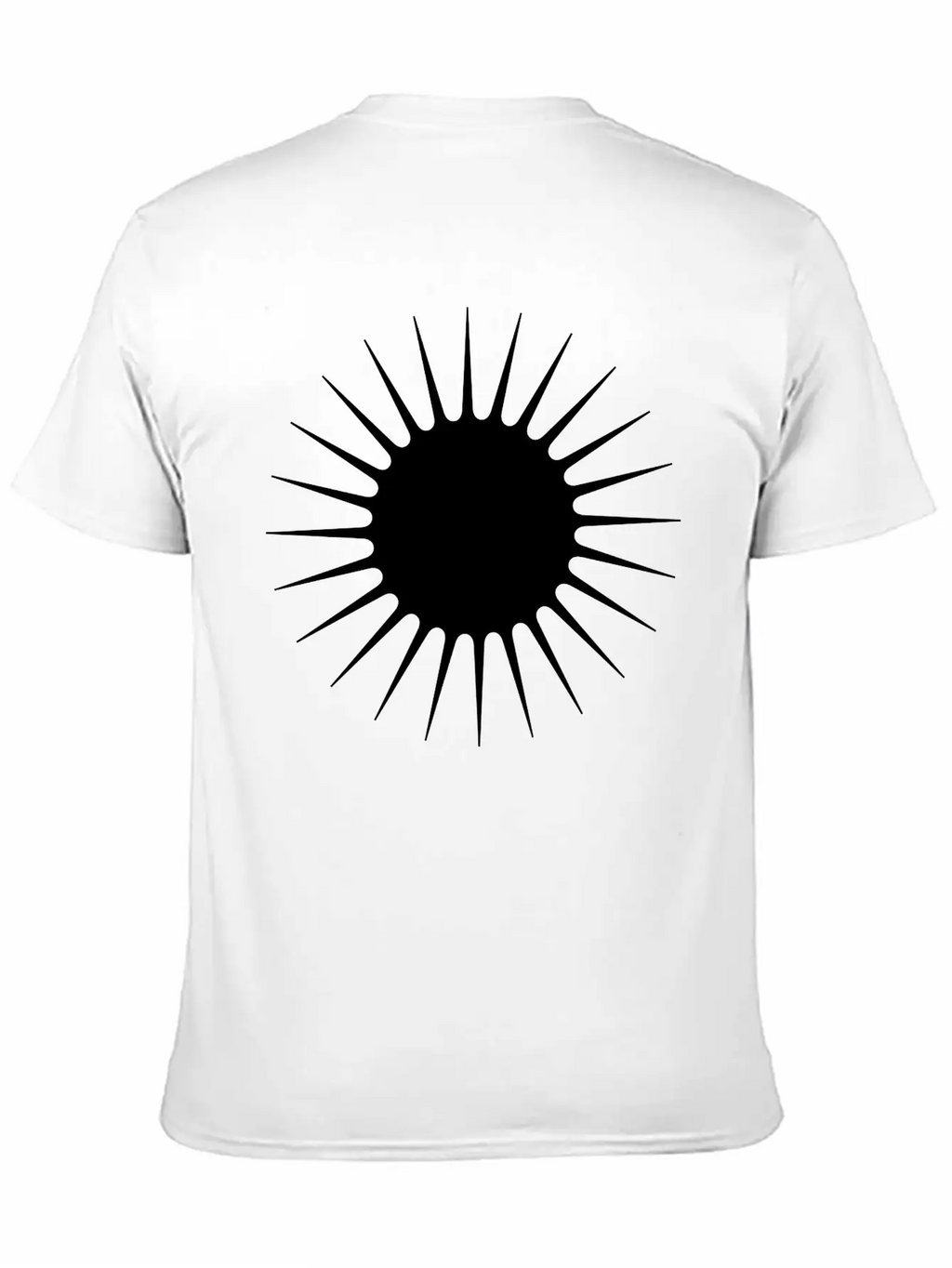 Sun Symbol With Rays Minimalist With Long Narrow Basic Graphic T-Shirt – Daily Comfort In Soft Cotton