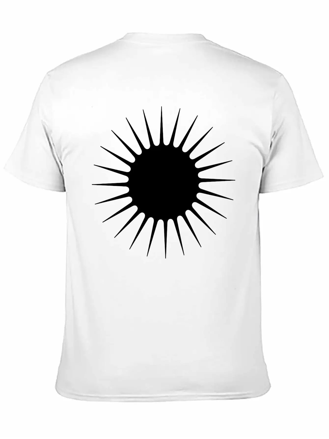 Sun Symbol With Rays Minimalist With Long Narrow Basic Graphic T-Shirt – Daily Comfort In Soft Cotton