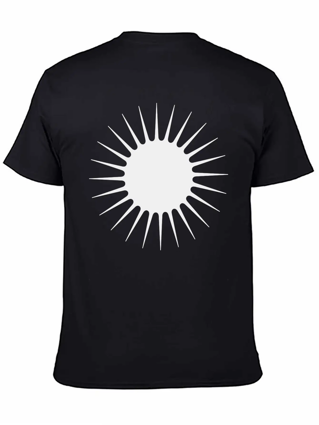 Sun Symbol With Rays Minimalist With Long Narrow Basic Graphic T-Shirt – Daily Comfort In Soft Cotton
