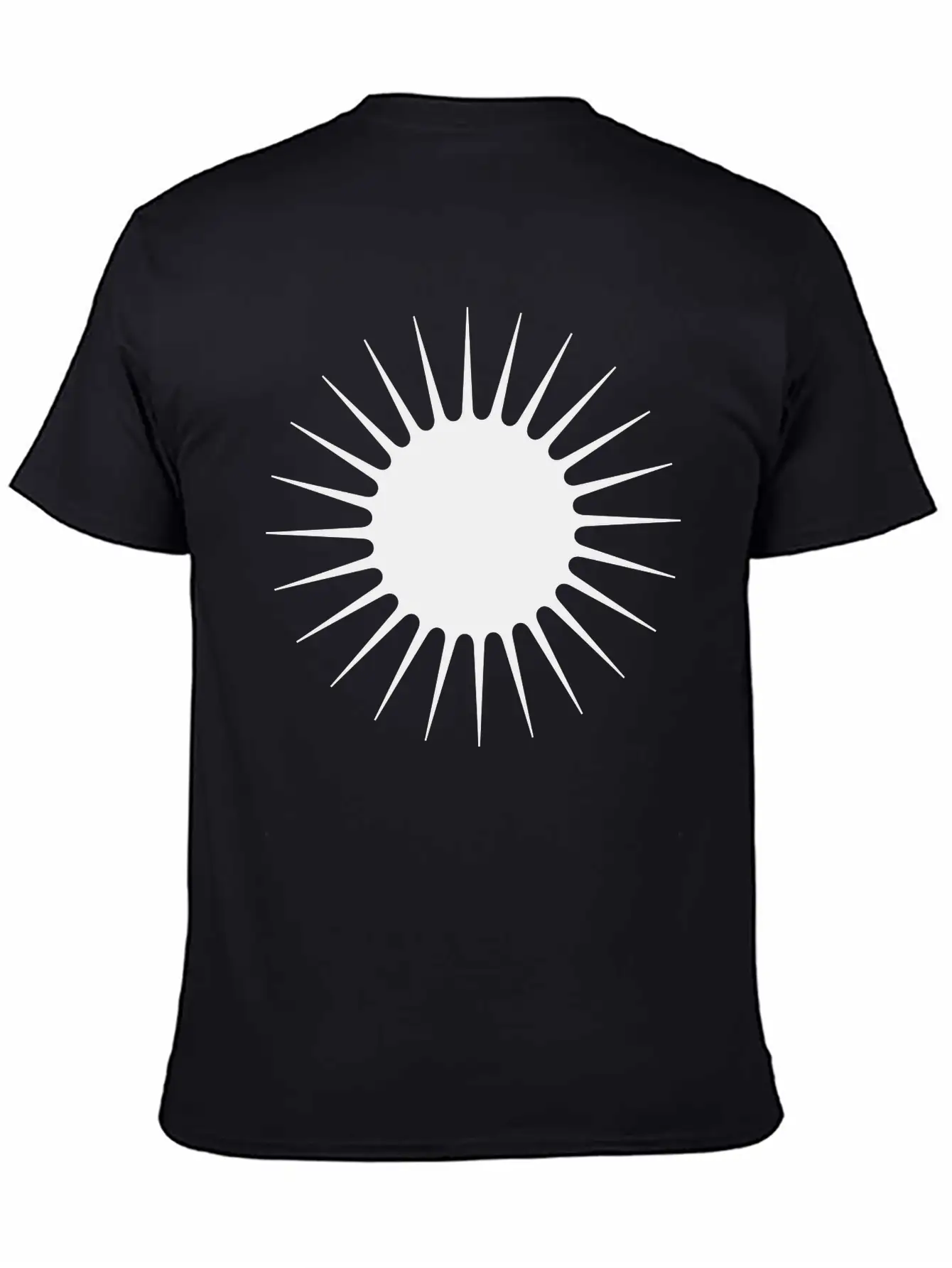 Sun Symbol With Rays Minimalist With Long Narrow Basic Graphic T-Shirt – Daily Comfort In Soft Cotton