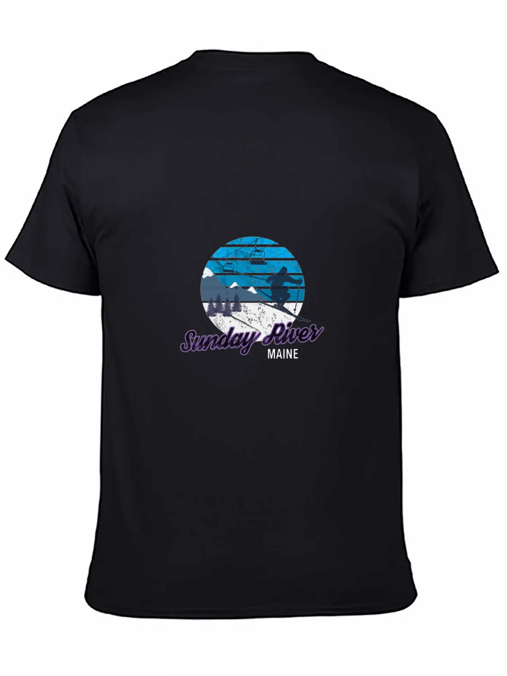 Sunday River Newry Maine New England Ski Snowboard Relaxed Everyday Tee – Lightweight And Durable Cotton