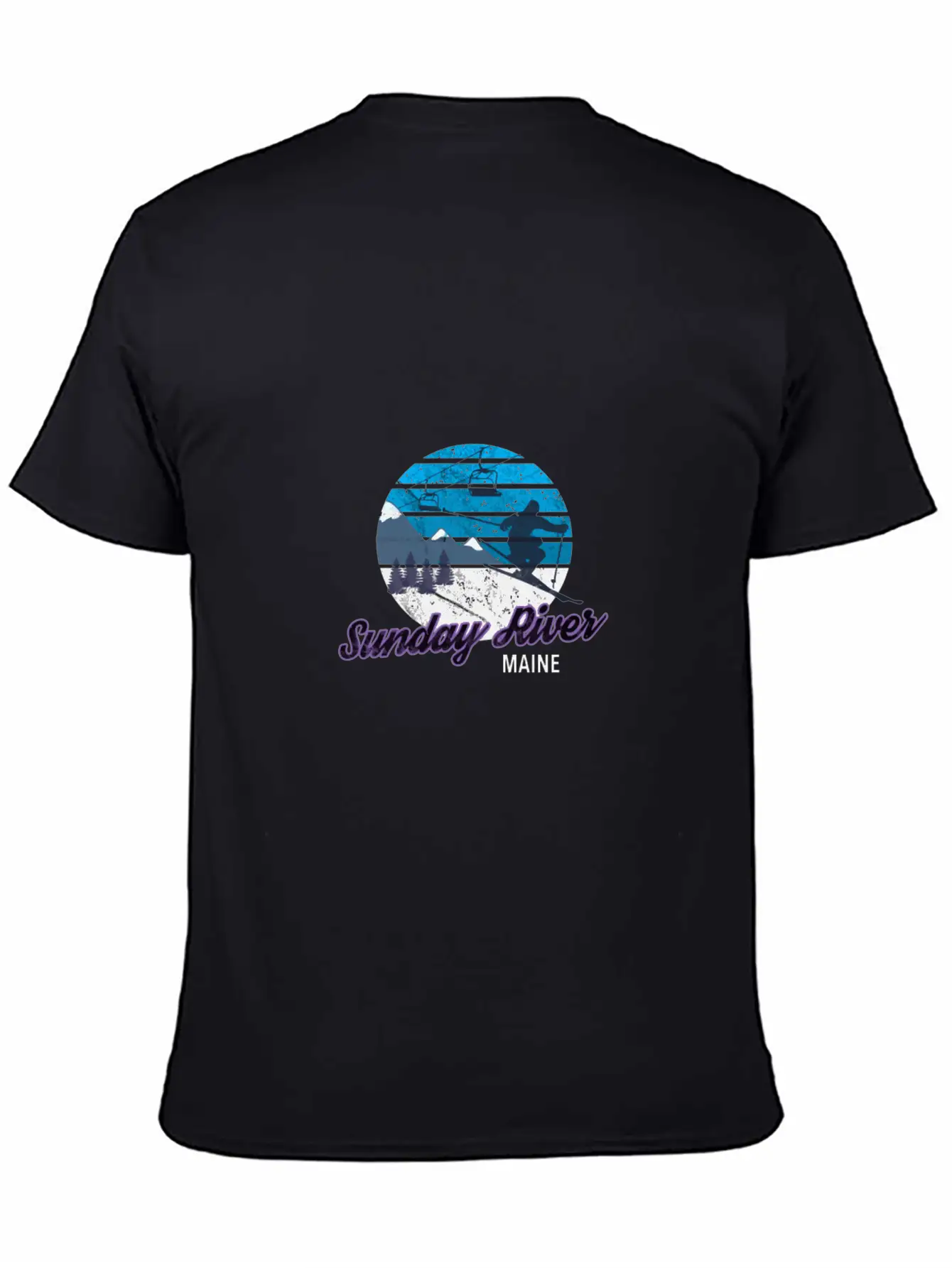 Sunday River Newry Maine New England Ski Snowboard Relaxed Everyday Tee – Lightweight And Durable Cotton