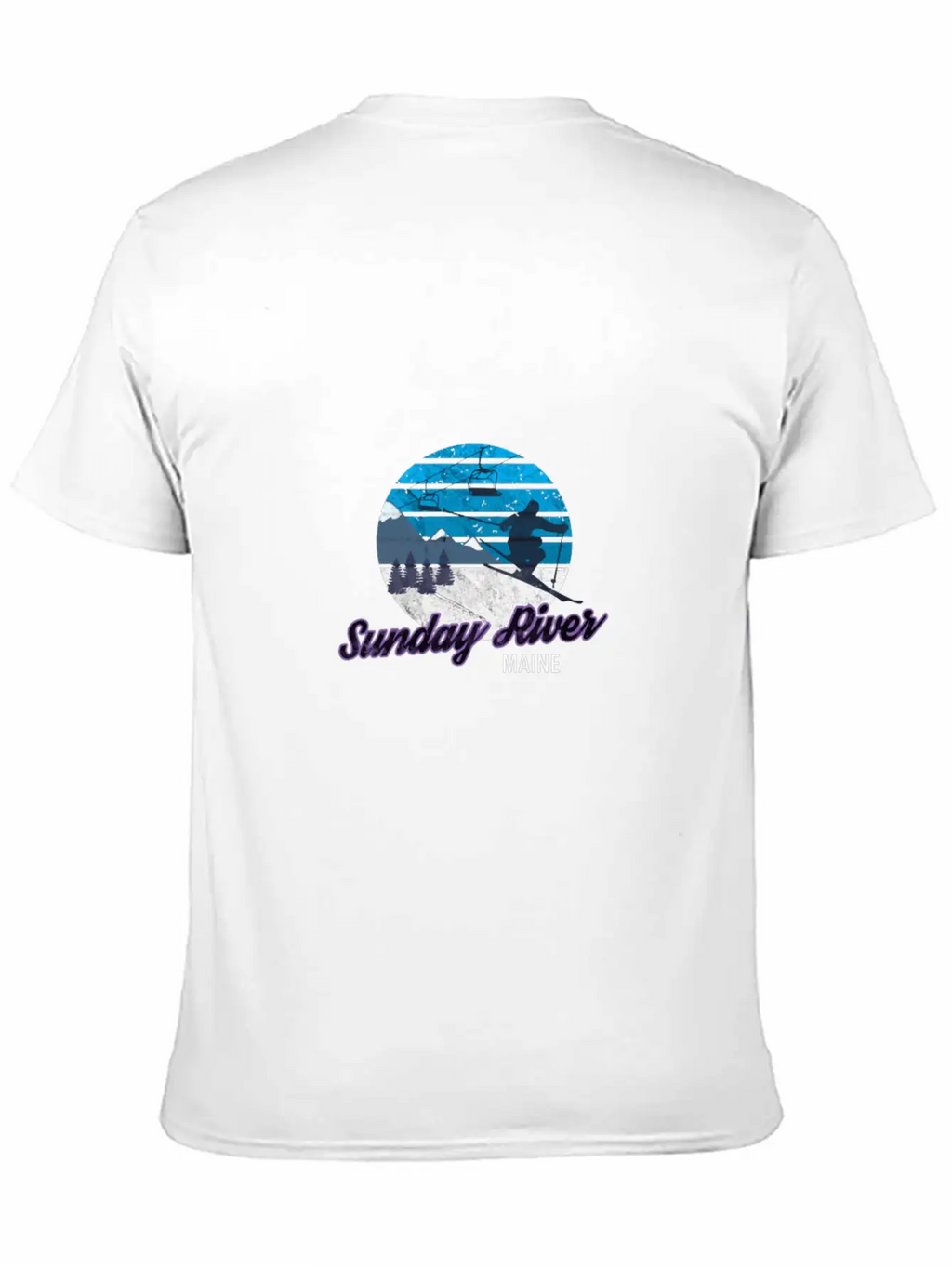 Sunday River Newry Maine New England Ski Snowboard Relaxed Everyday Tee – Lightweight And Durable Cotton