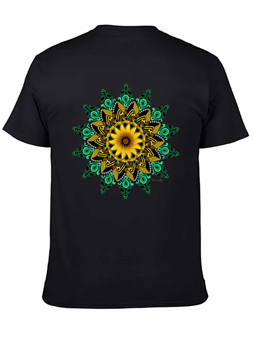 Sunflower Mandala Stylish Everyday T-Shirt – Unisex Basic Cotton Tee