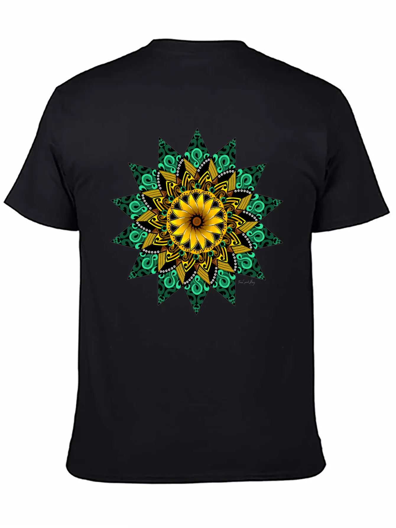 Sunflower Mandala Stylish Everyday T-Shirt – Unisex Basic Cotton Tee