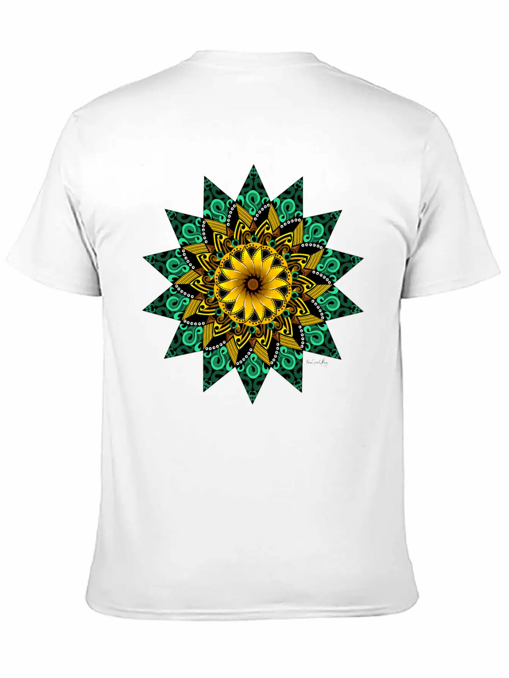 Sunflower Mandala Stylish Everyday T-Shirt – Unisex Basic Cotton Tee