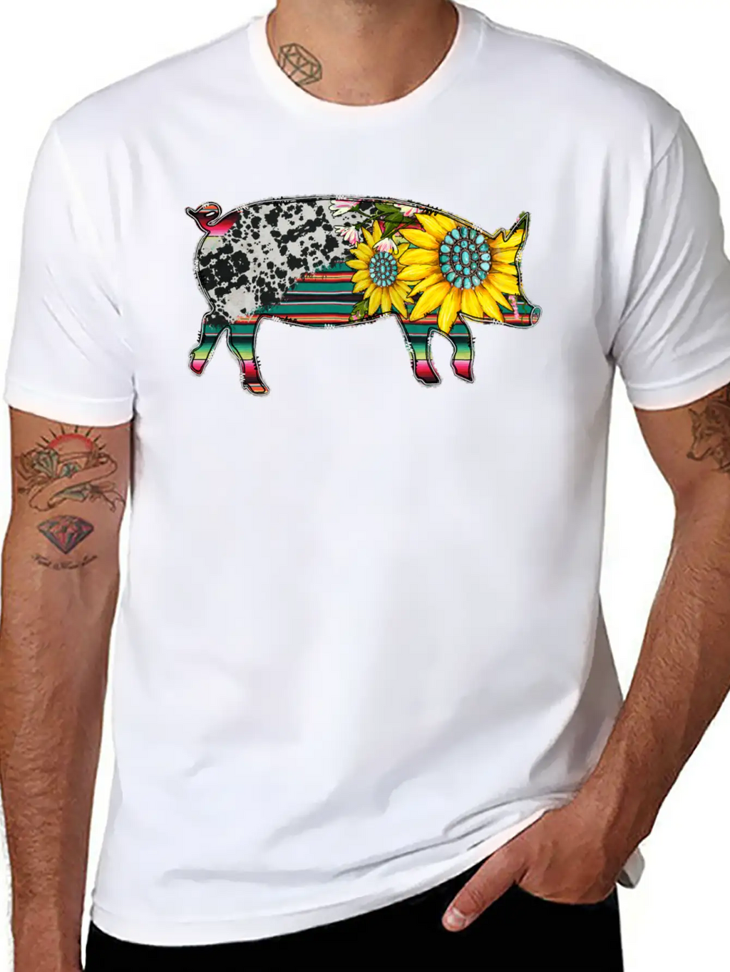 Sunflower Pig Basic Graphic T-Shirt – Daily Comfort In Soft Cotton