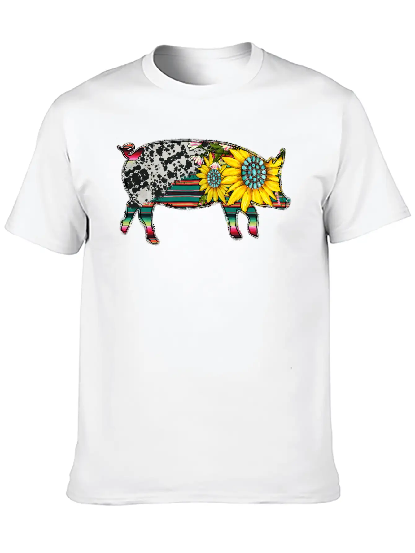 Sunflower Pig Basic Graphic T-Shirt – Daily Comfort In Soft Cotton