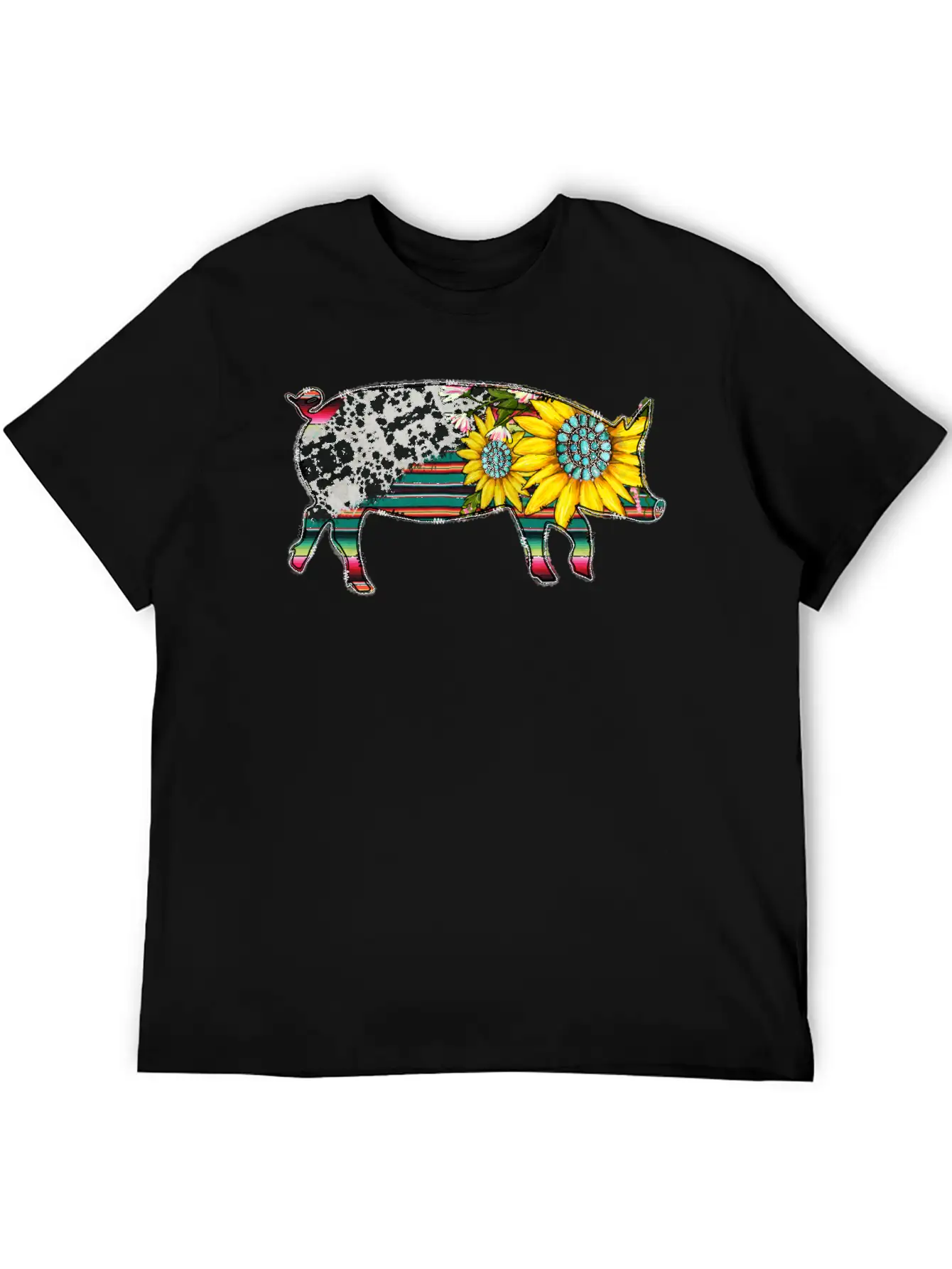 Sunflower Pig Basic Graphic T-Shirt – Daily Comfort In Soft Cotton