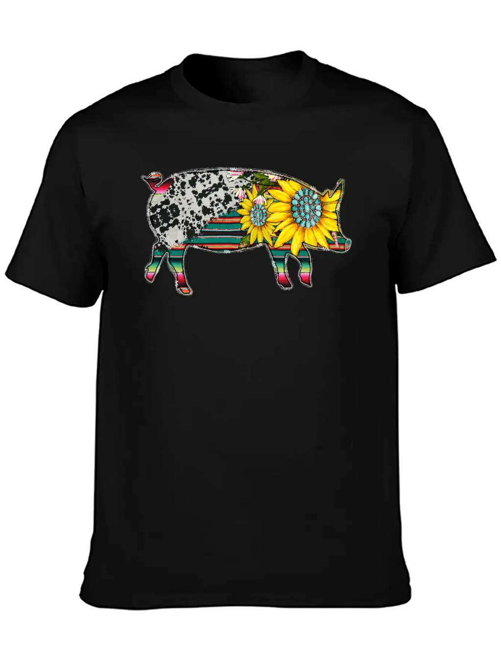Sunflower Pig Basic Graphic T-Shirt – Daily Comfort In Soft Cotton