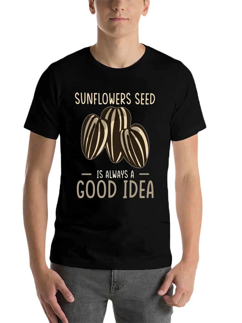Sunflower Seeds Basic Graphic T-Shirt – Daily Comfort In Soft Cotton
