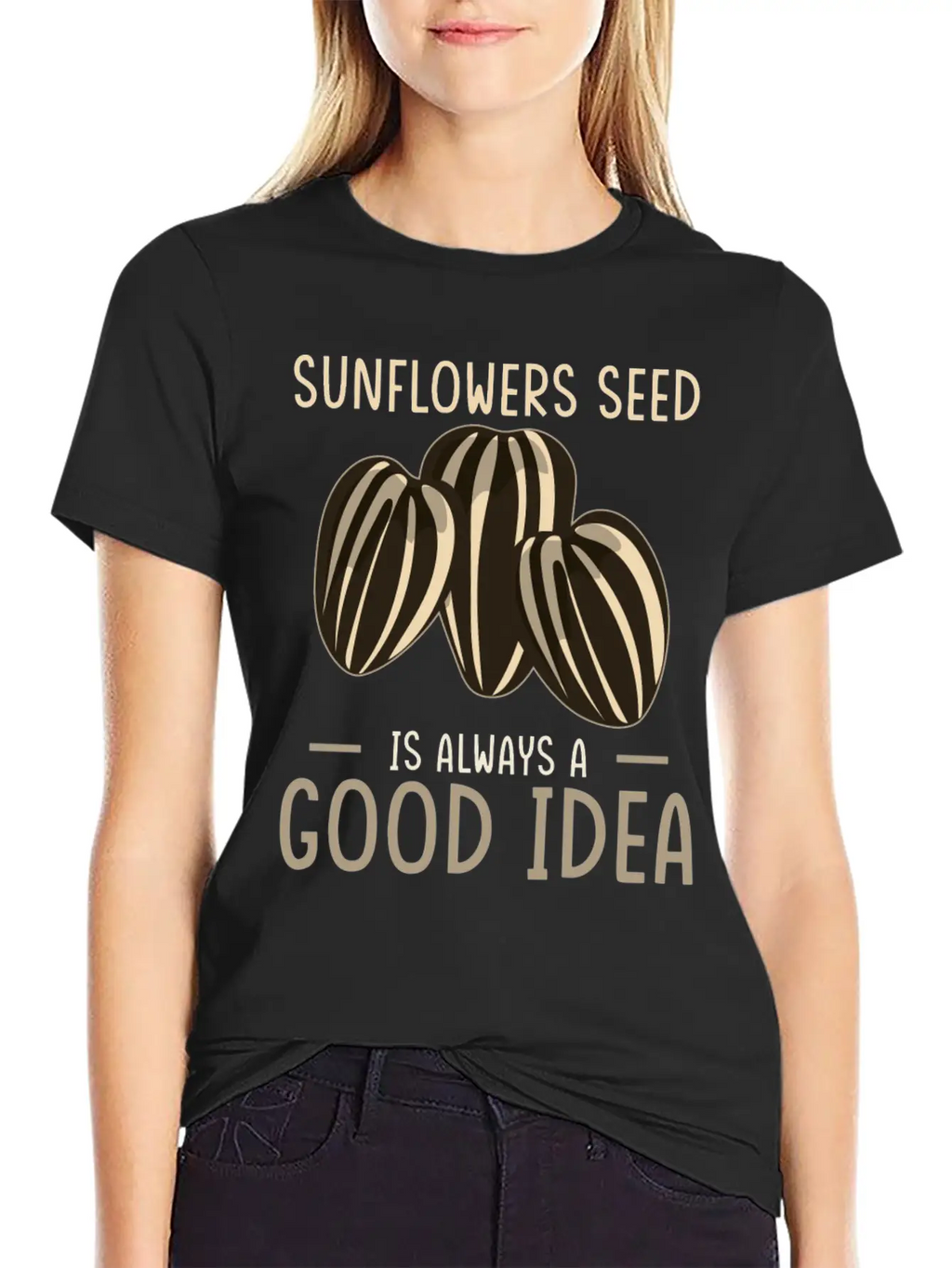 Sunflower Seeds Basic Graphic T-Shirt – Daily Comfort In Soft Cotton