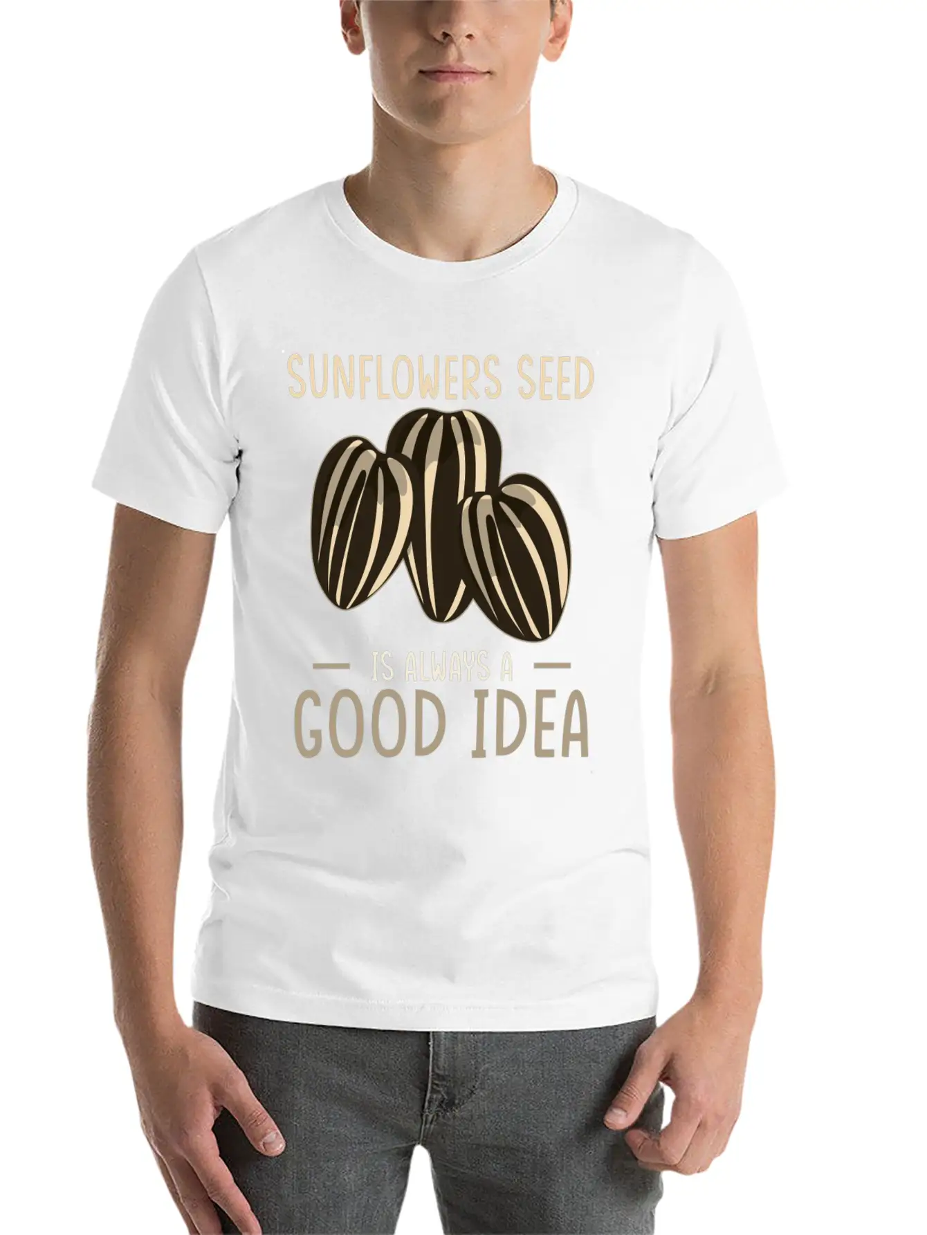 Sunflower Seeds Basic Graphic T-Shirt – Daily Comfort In Soft Cotton