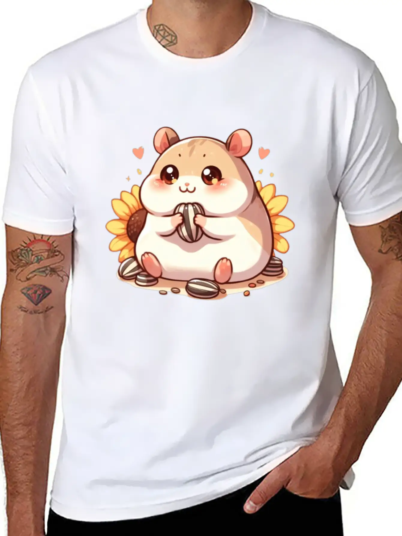 Sunflower Seeds & Hamsters Timeless Short Sleeve Tee – Comfy And Minimalist Design