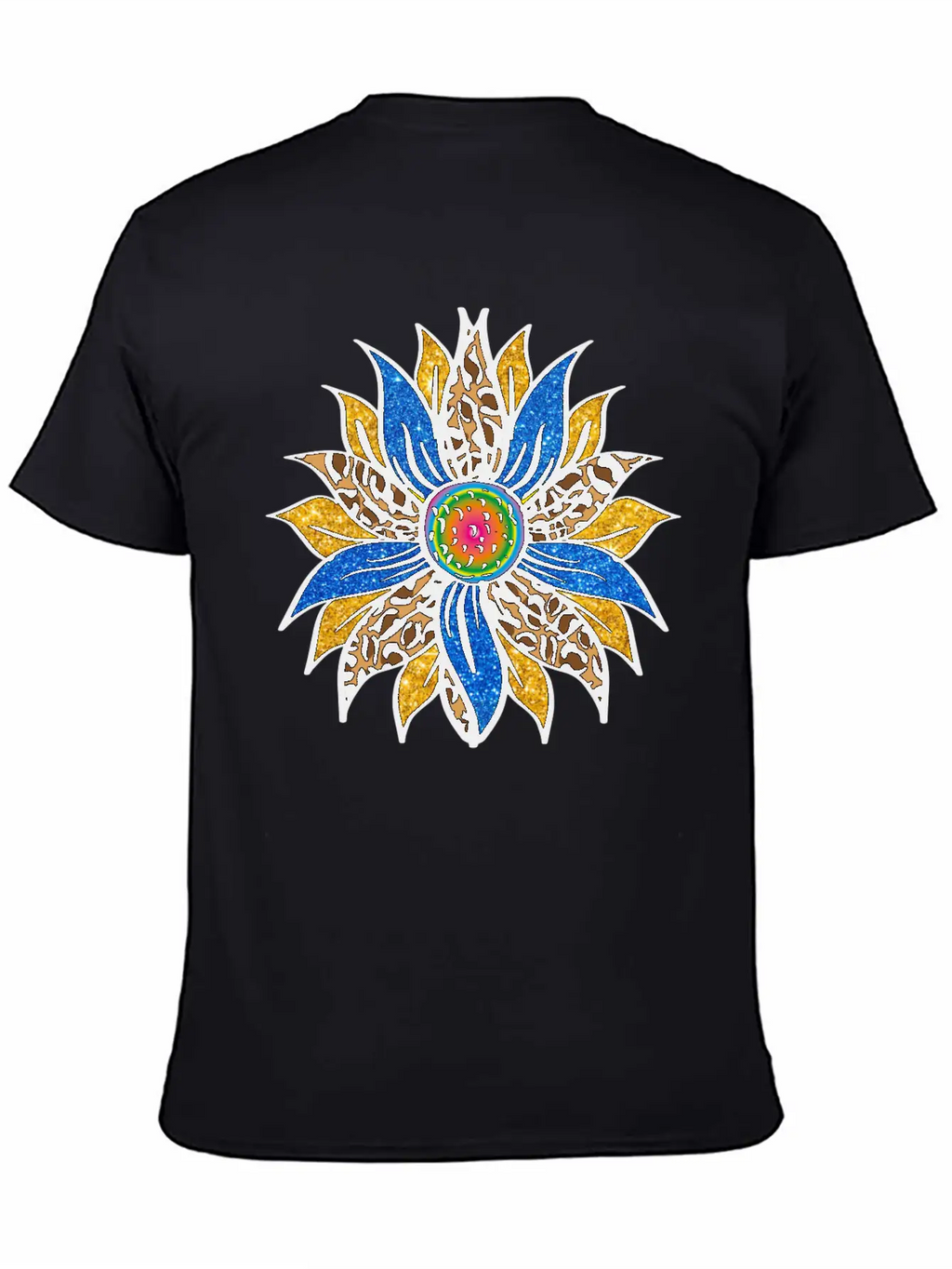 Sunflower With Leopar Basic Graphic T-Shirt – Daily Comfort In Soft Cotton