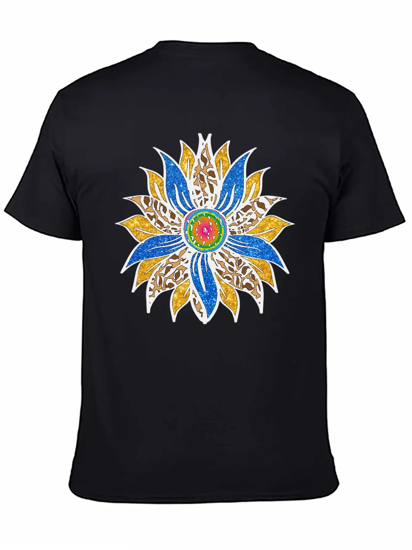 Sunflower With Leopar Basic Graphic T-Shirt – Daily Comfort In Soft Cotton