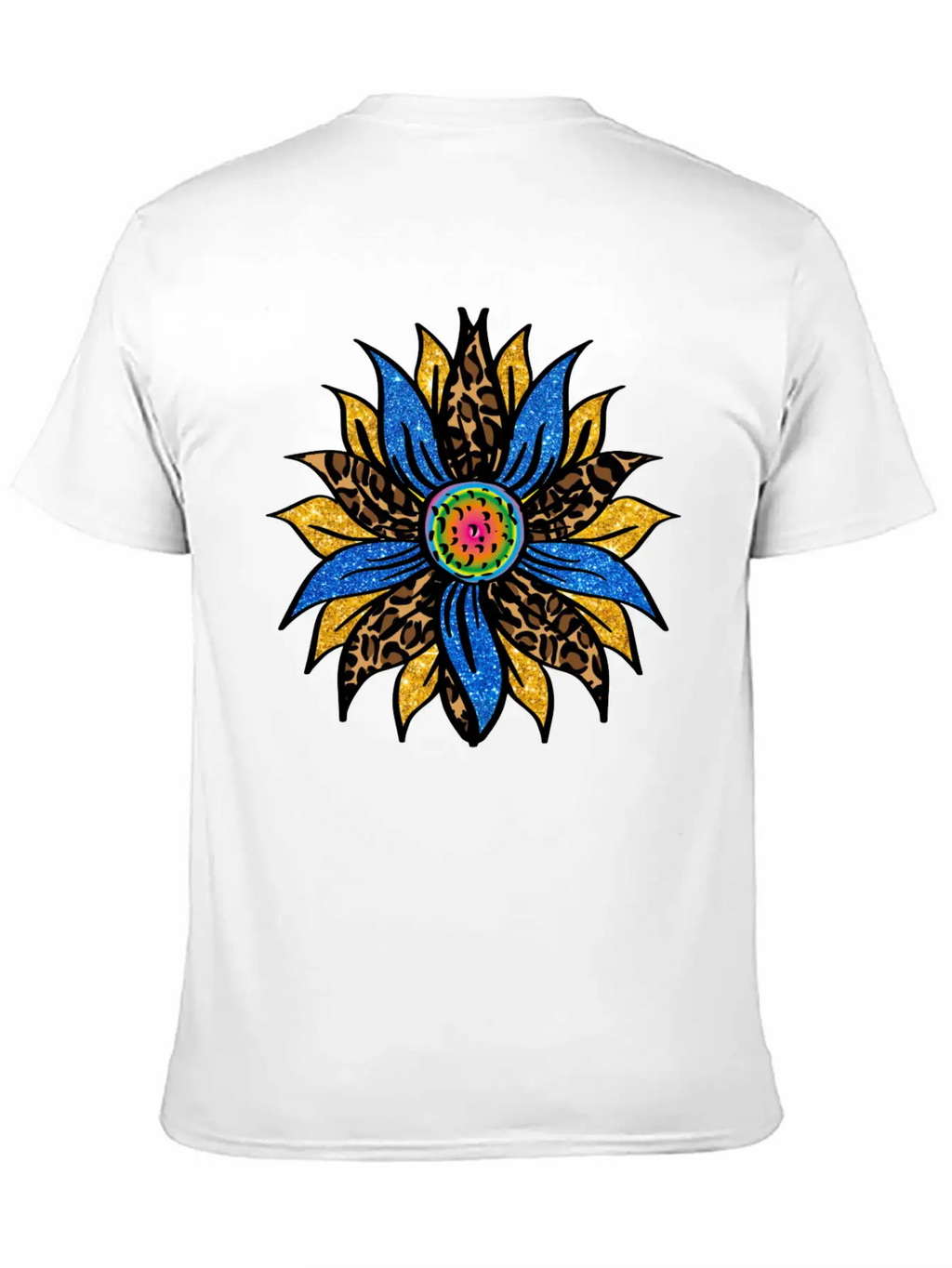 Sunflower With Leopar Basic Graphic T-Shirt – Daily Comfort In Soft Cotton