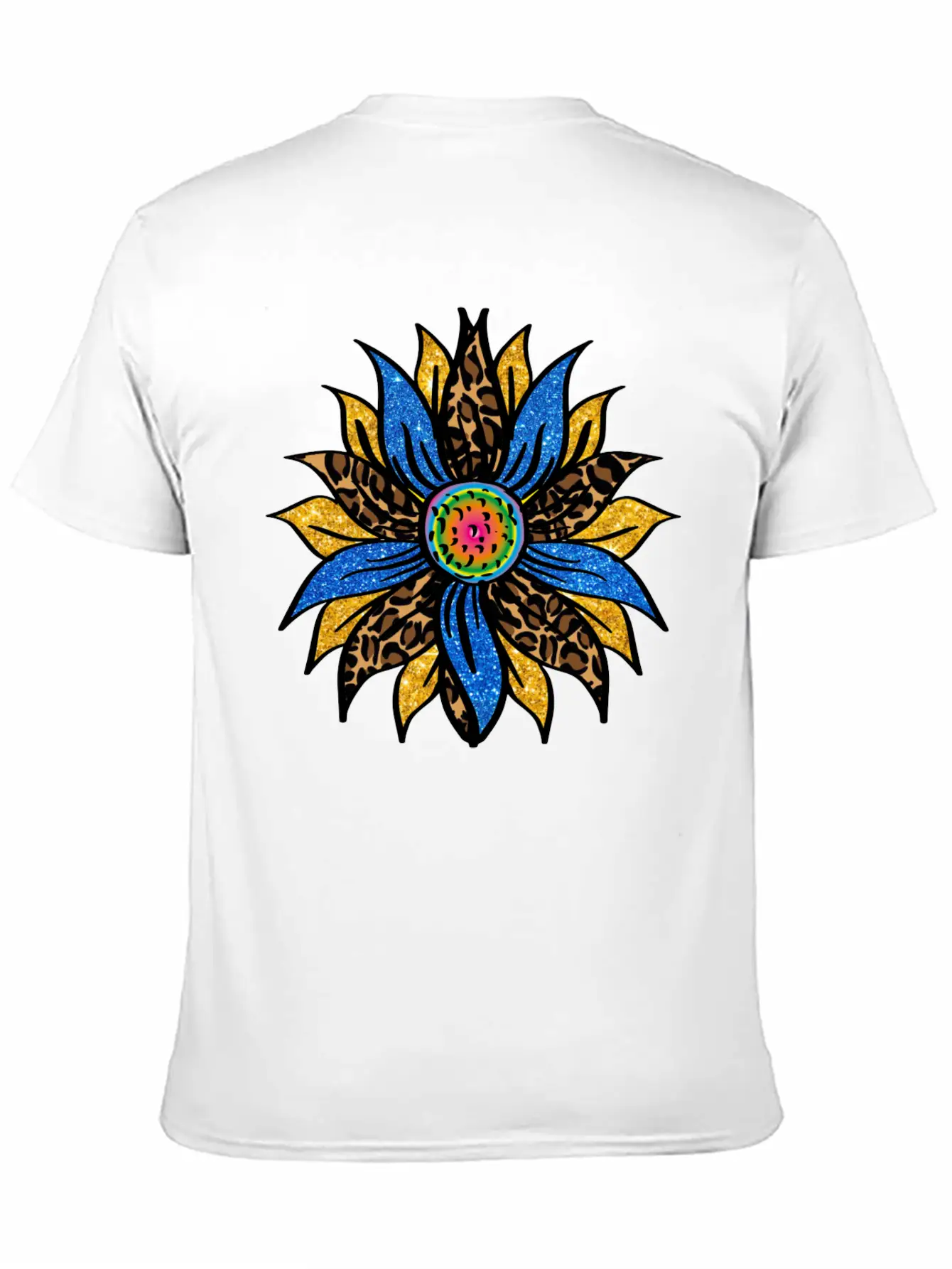 Sunflower With Leopar Basic Graphic T-Shirt – Daily Comfort In Soft Cotton