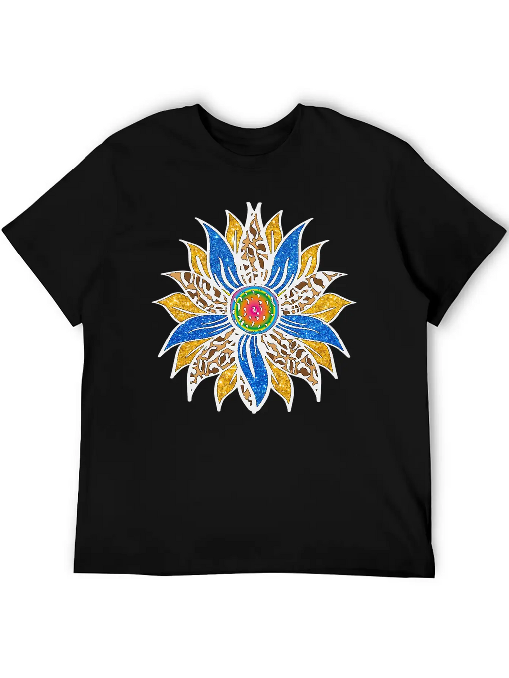 Sunflower With Leopar Basic Graphic T-Shirt – Daily Comfort In Soft Cotton