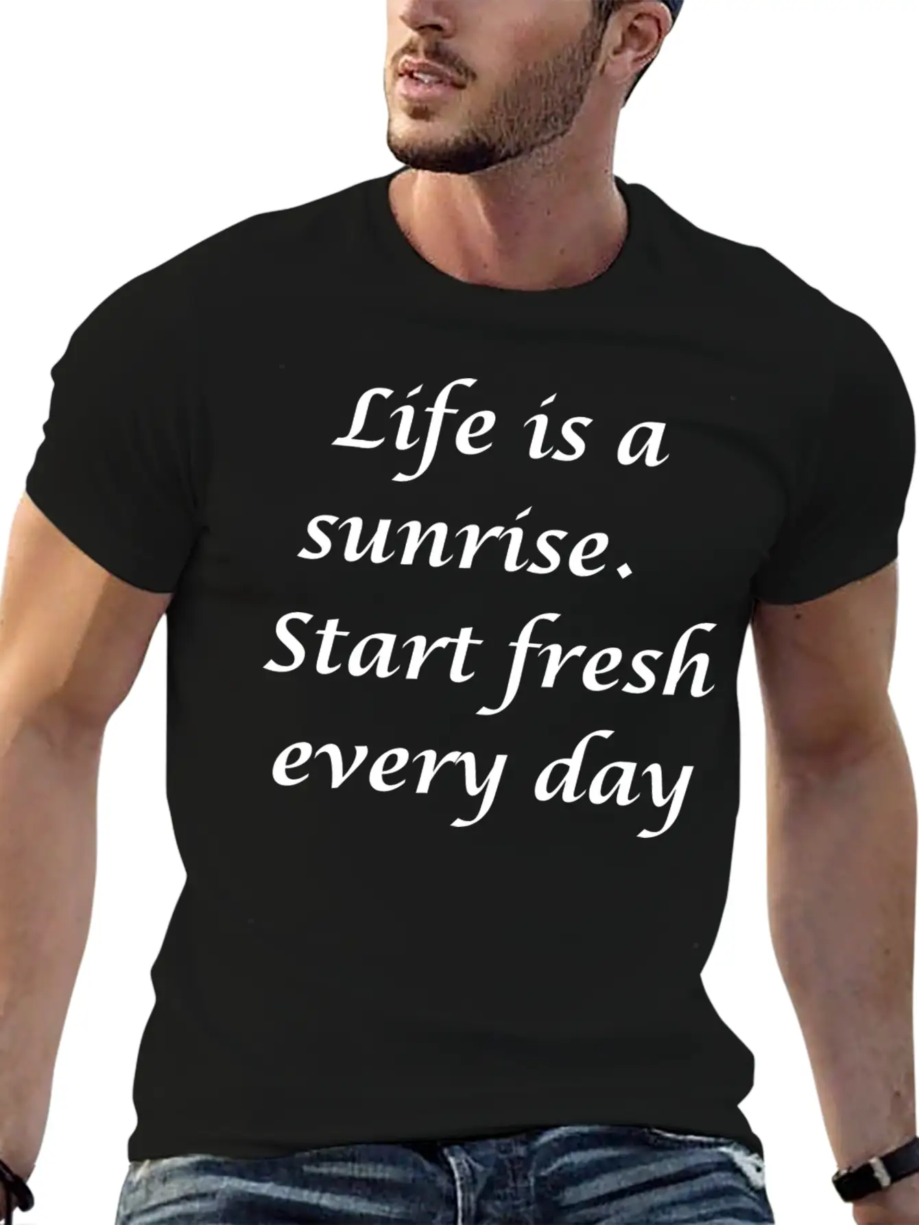 Sunrise Unisex Casual T-Shirt – Clean Design For Daily Comfort