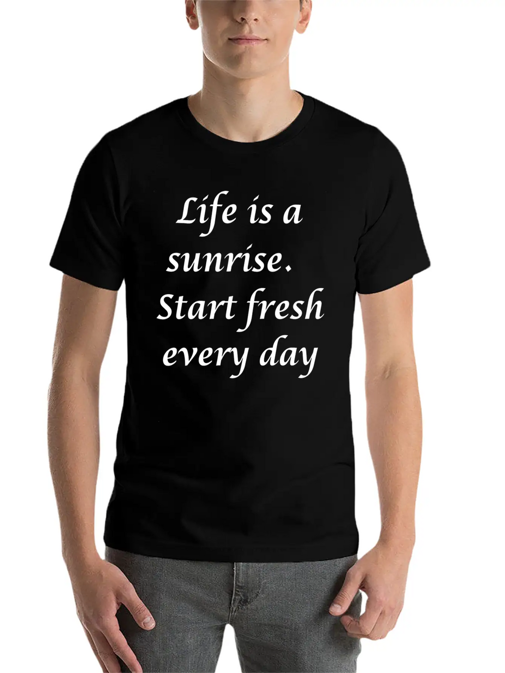 Sunrise Unisex Casual T-Shirt – Clean Design For Daily Comfort