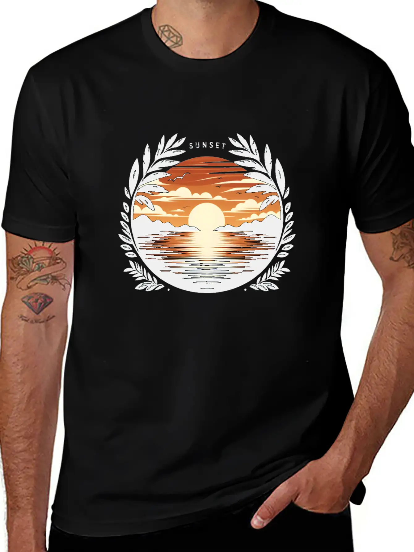 Sunset Basic Graphic T-Shirt – Daily Comfort In Soft Cotton