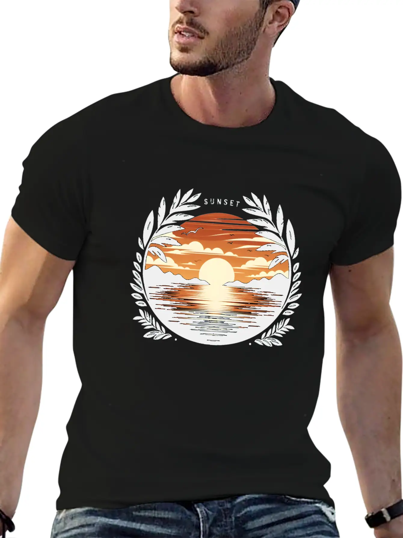 Sunset Basic Graphic T-Shirt – Daily Comfort In Soft Cotton