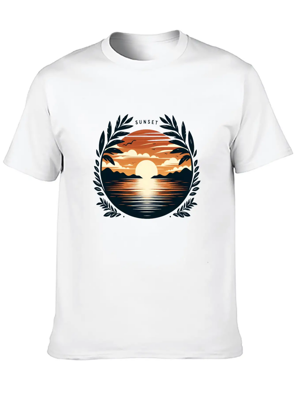 Sunset Basic Graphic T-Shirt – Daily Comfort In Soft Cotton