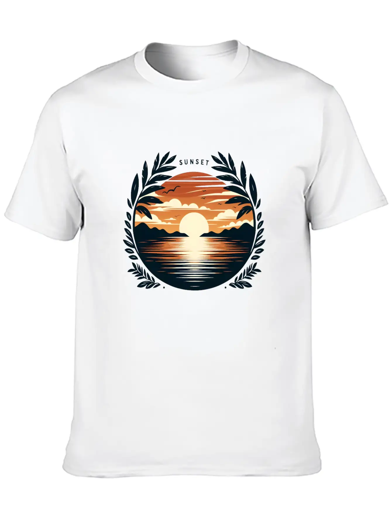 Sunset Basic Graphic T-Shirt – Daily Comfort In Soft Cotton