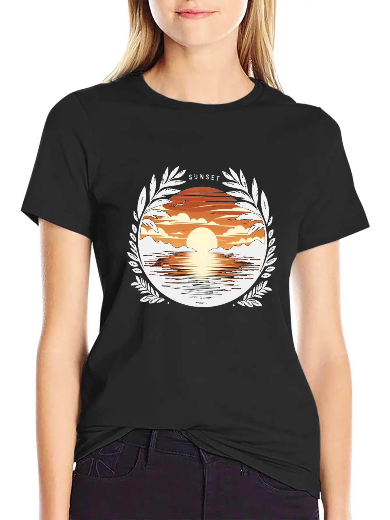 Sunset Basic Graphic T-Shirt – Daily Comfort In Soft Cotton