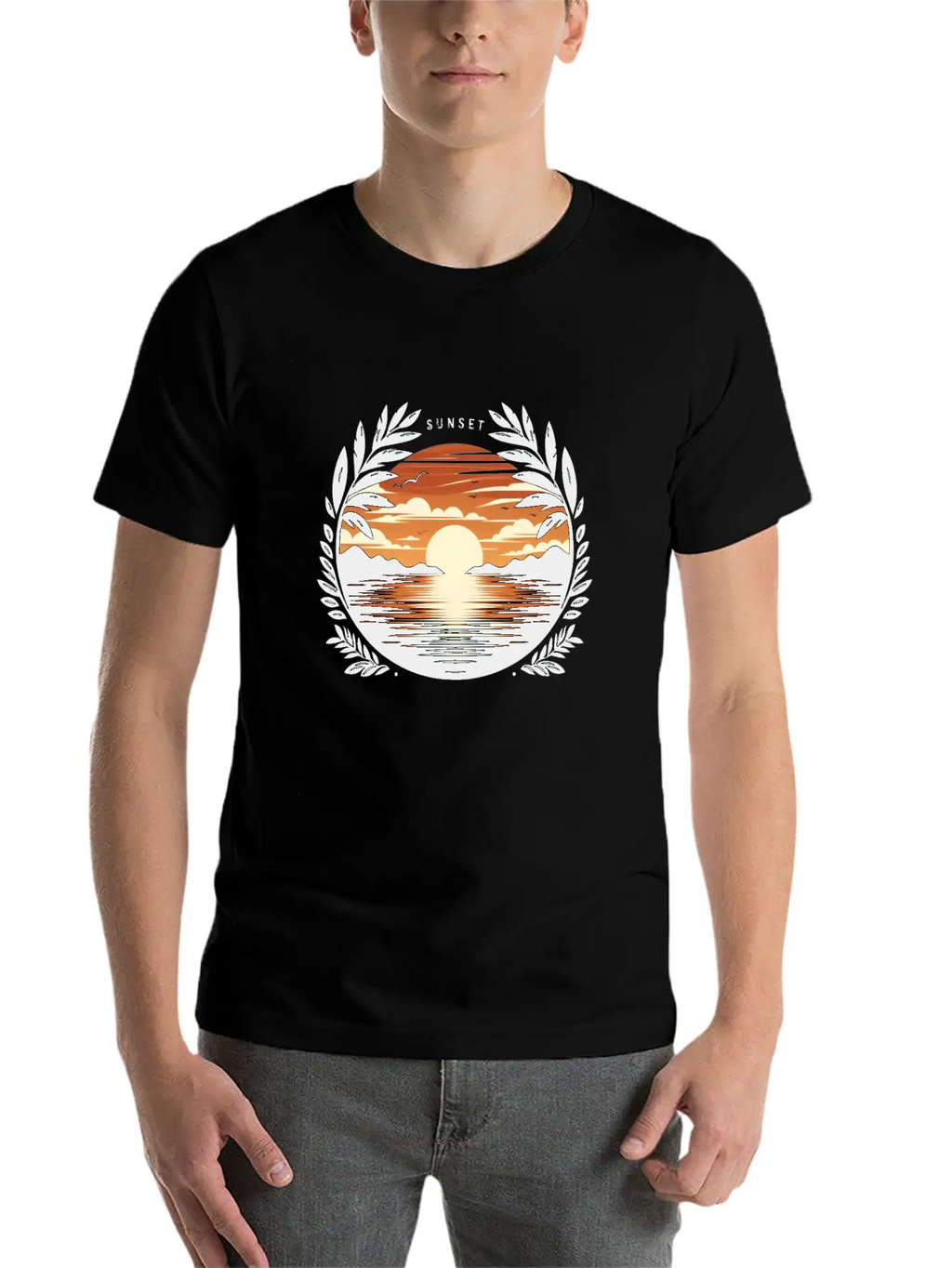 Sunset Basic Graphic T-Shirt – Daily Comfort In Soft Cotton